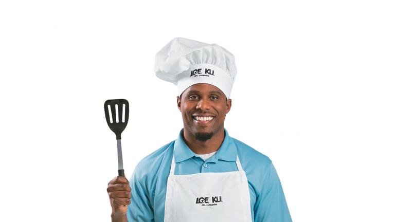 Man holding spatula