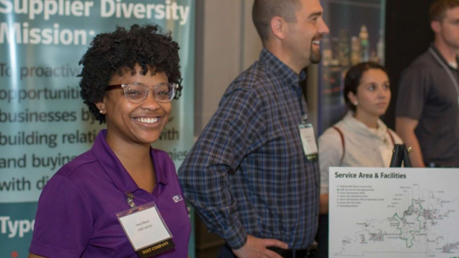 employees at a supplier diversity event