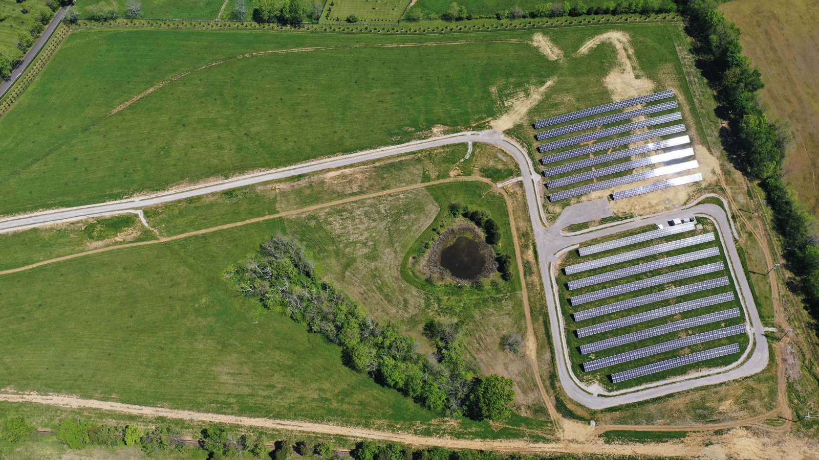 aerial view of the LG&E and KU solar share sections