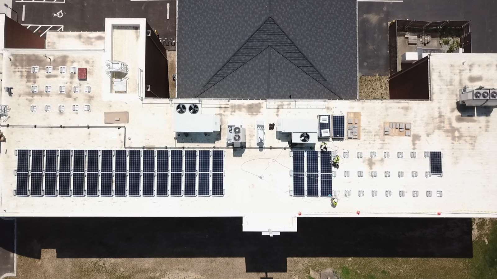 aerial view of Archdiocese of Louisville solar installation