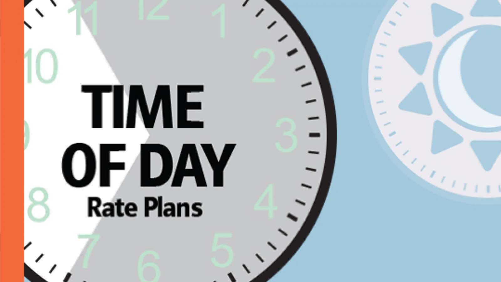 Time of day rate plans graphic clock and icons