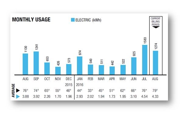Electric usage chart