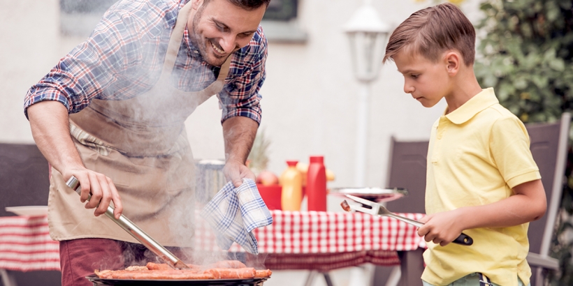 Grilling outside