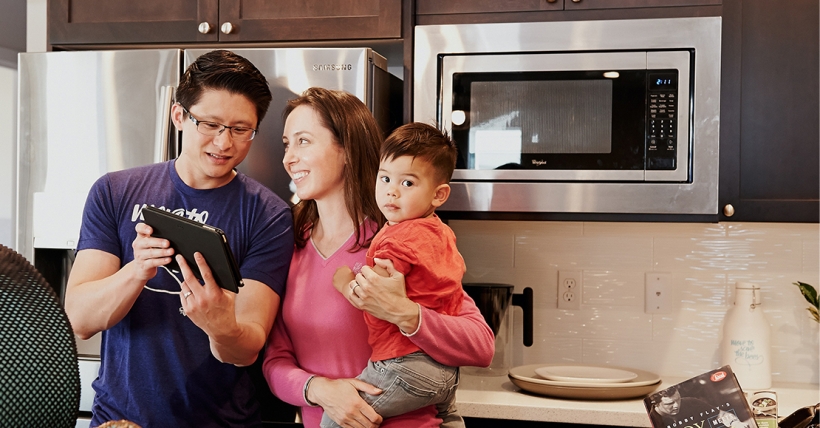 Couple looking at online marketplace