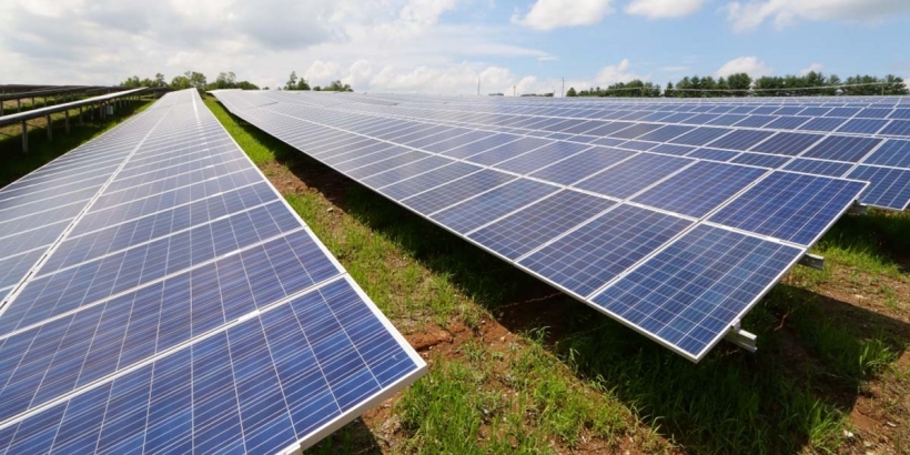 panels at E.W. Brown Station solar farm