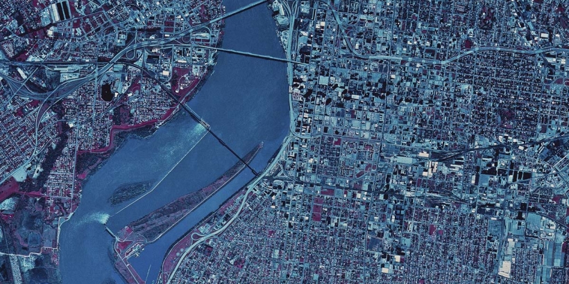satellite image of Louisville