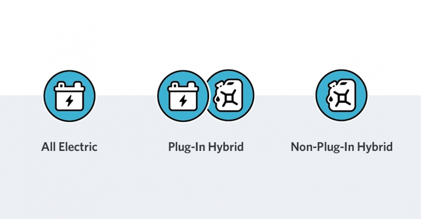 Electric vehicle type icons
