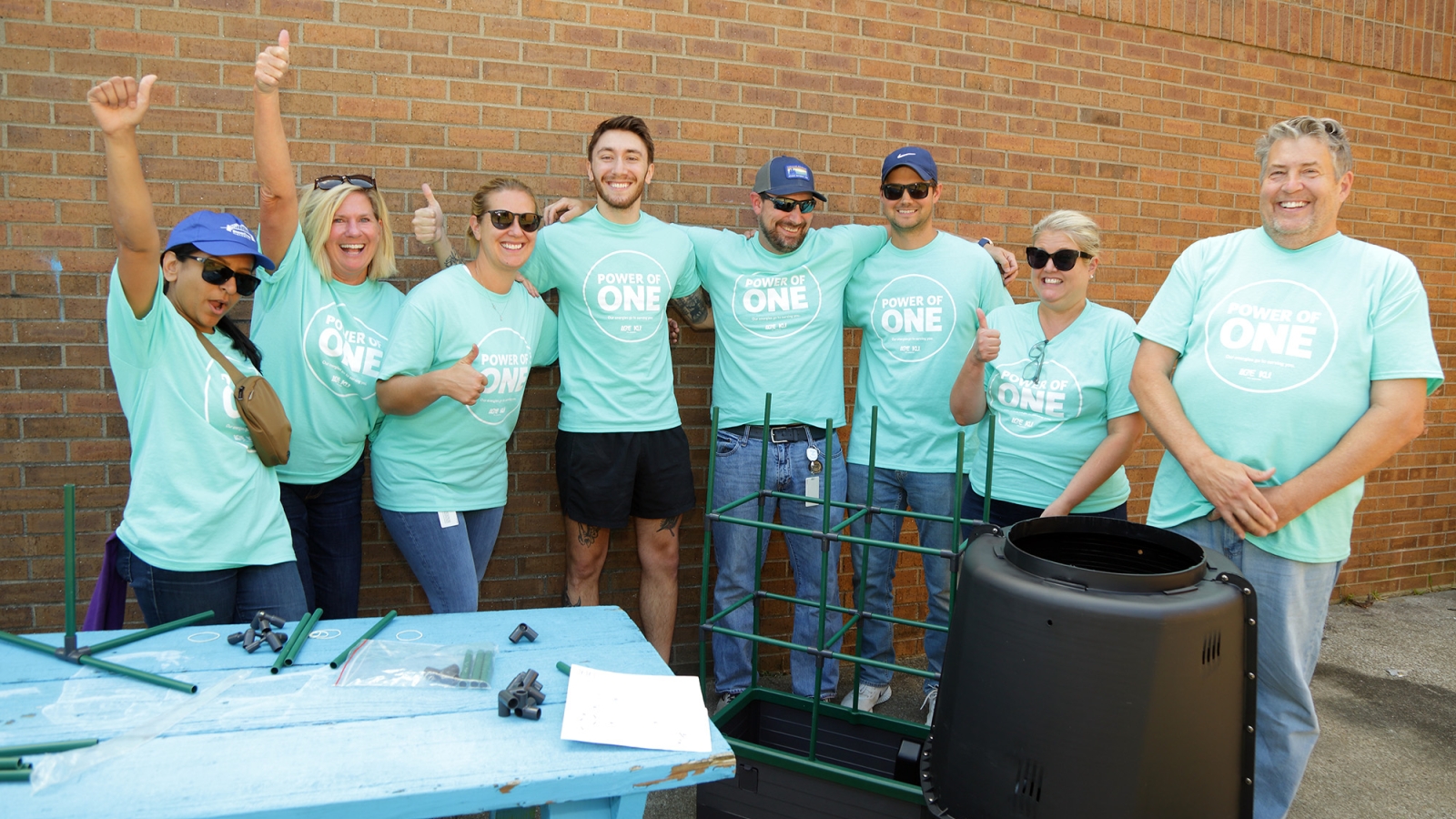 employees celebrating at an event