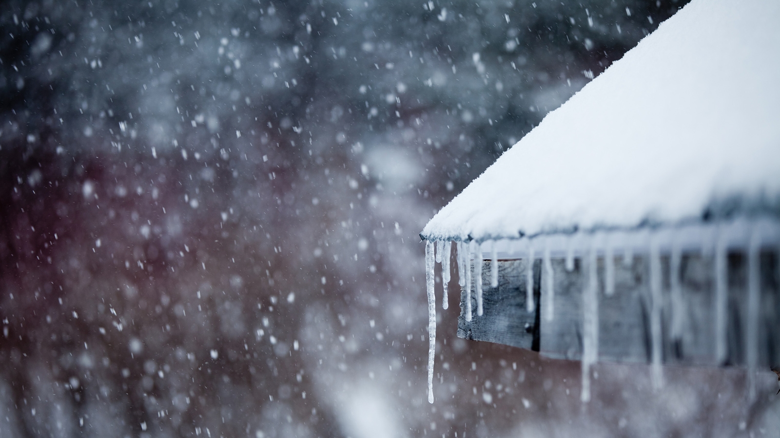 house in winter with icicles hanging off roof