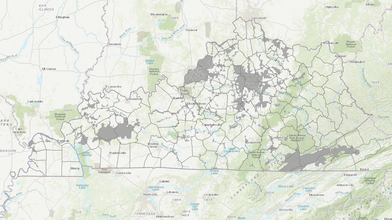 map of service territory