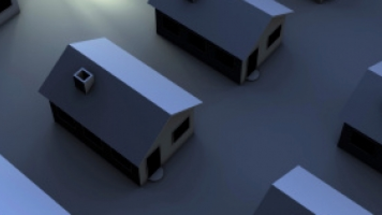 illustration of a neighborhood with the lights out
