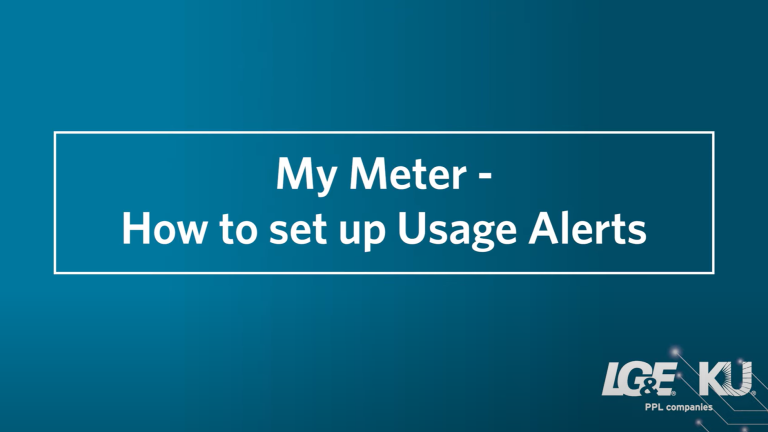 My Meter - How to set up Usage Alerts