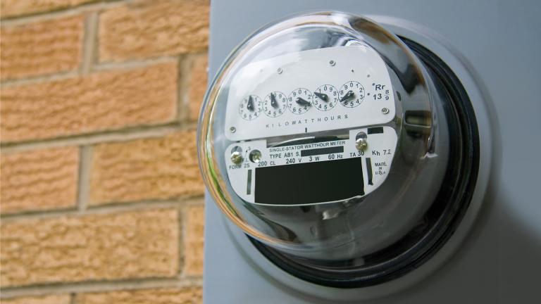 electric meter on side of house