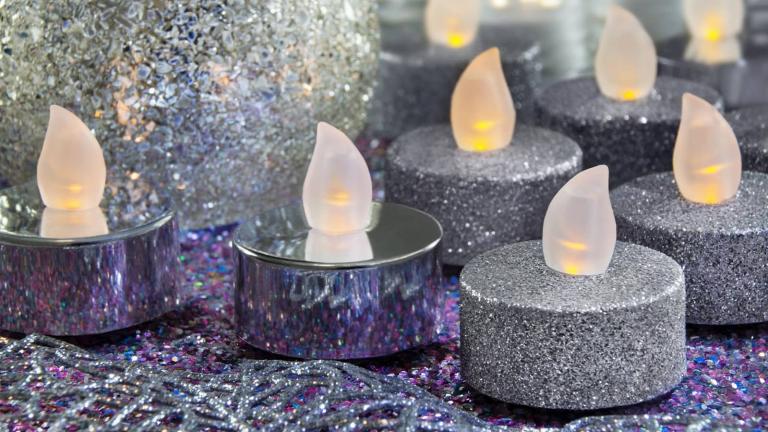 a set of electric candles
