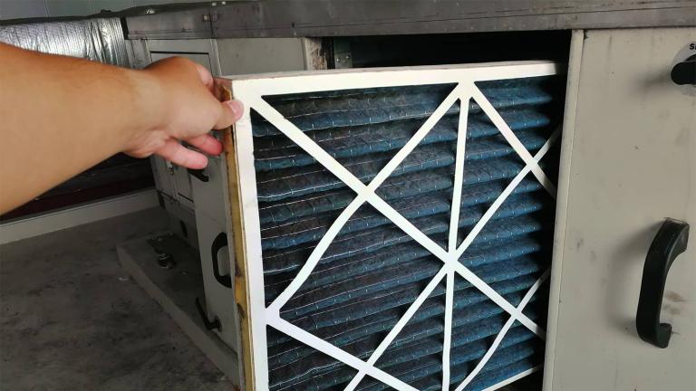 replacing a furnace filter