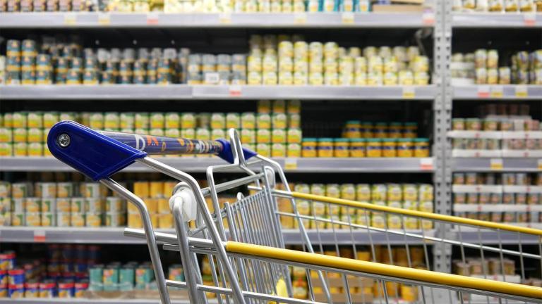 cart in a grocery store