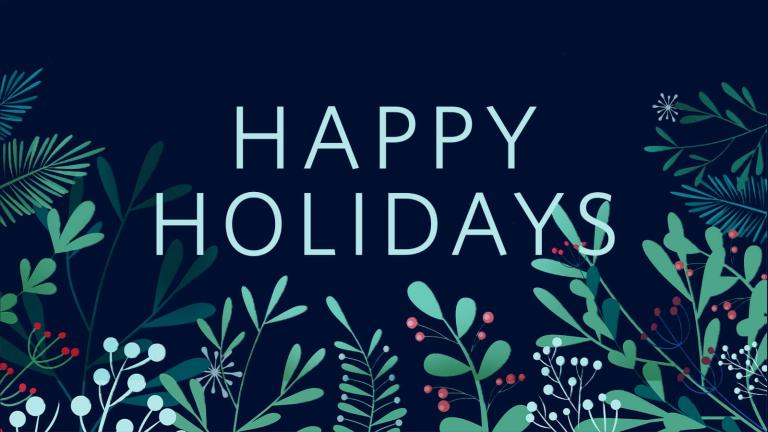 happy holidays sign