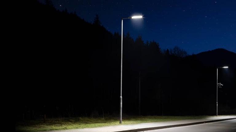 Street lights at night