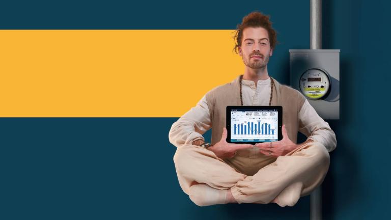 zen guru floating next to an advanced meter