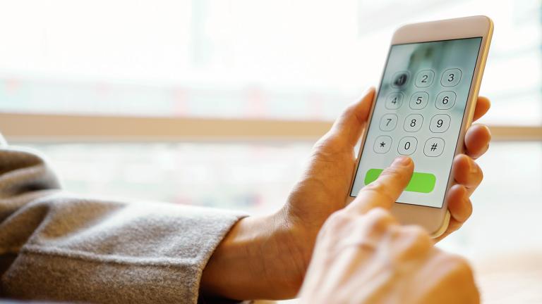 person using mobile phone