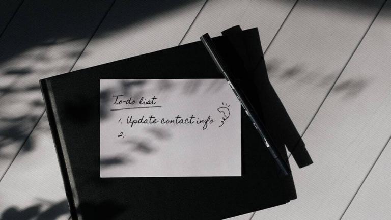 to-do list with pen
