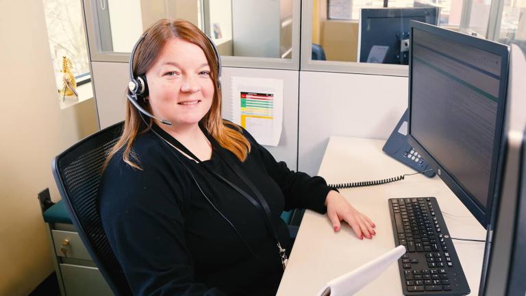 employee working at desk