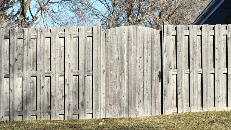 wooden fence and gate