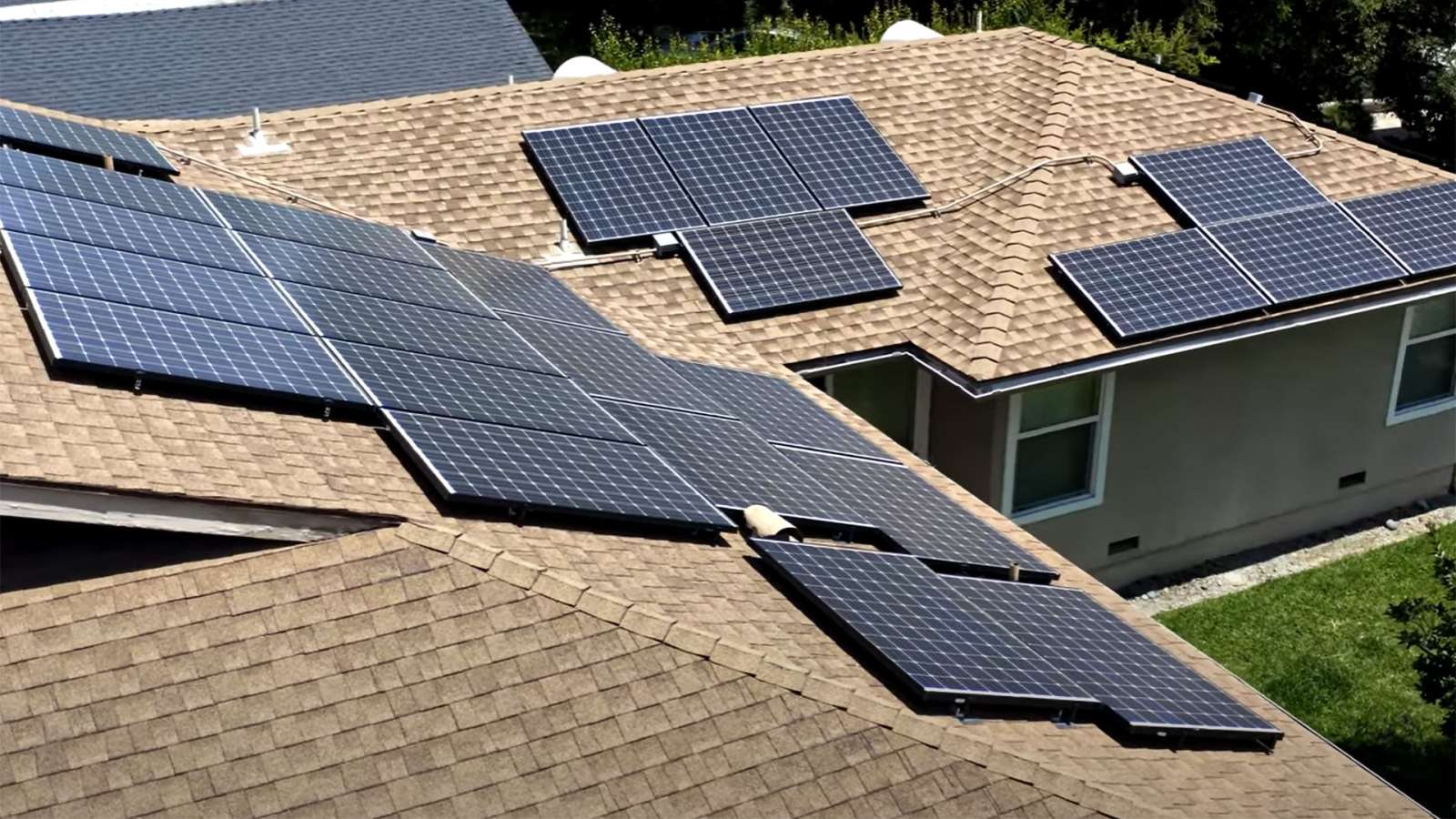 roof with solar panels