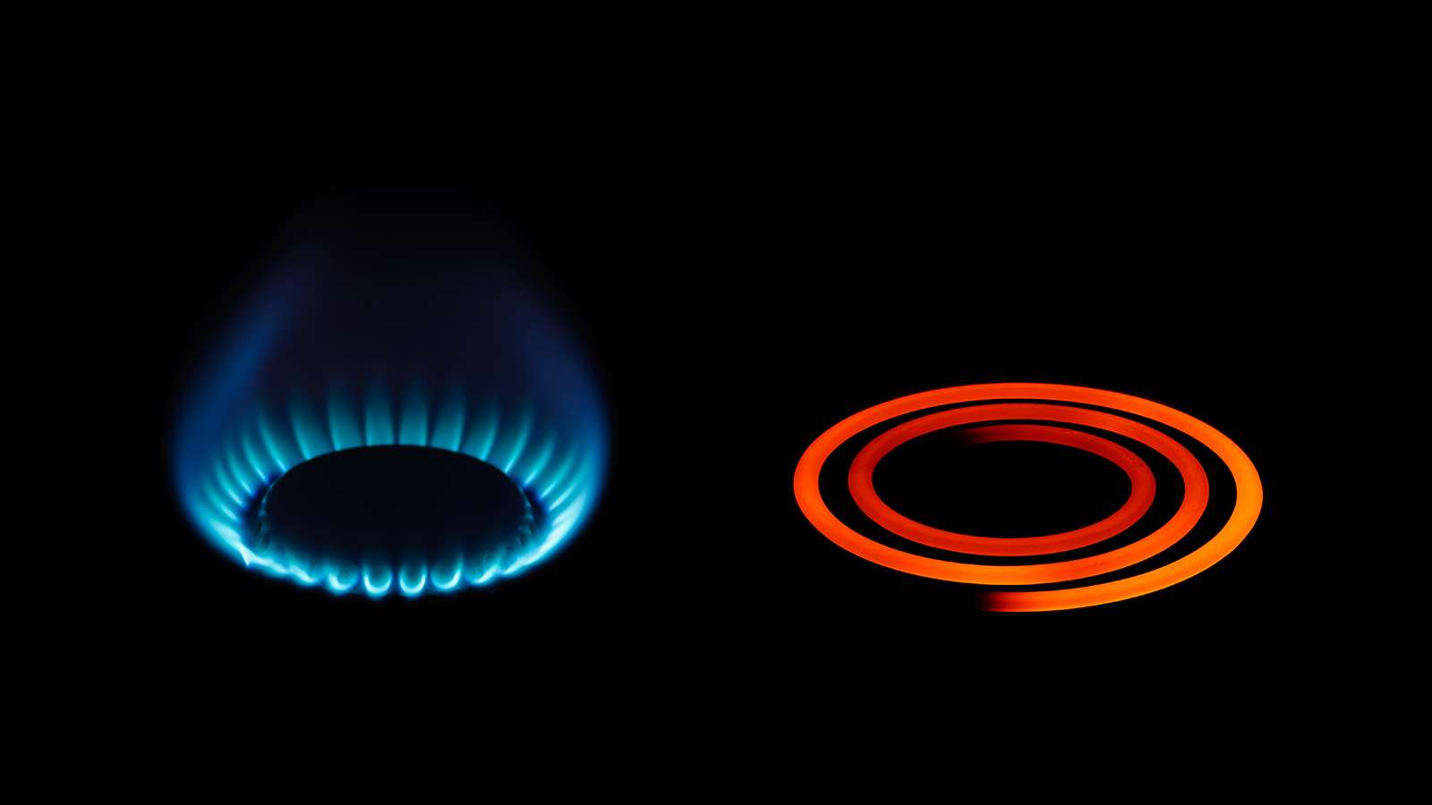 gas and electric stove burners