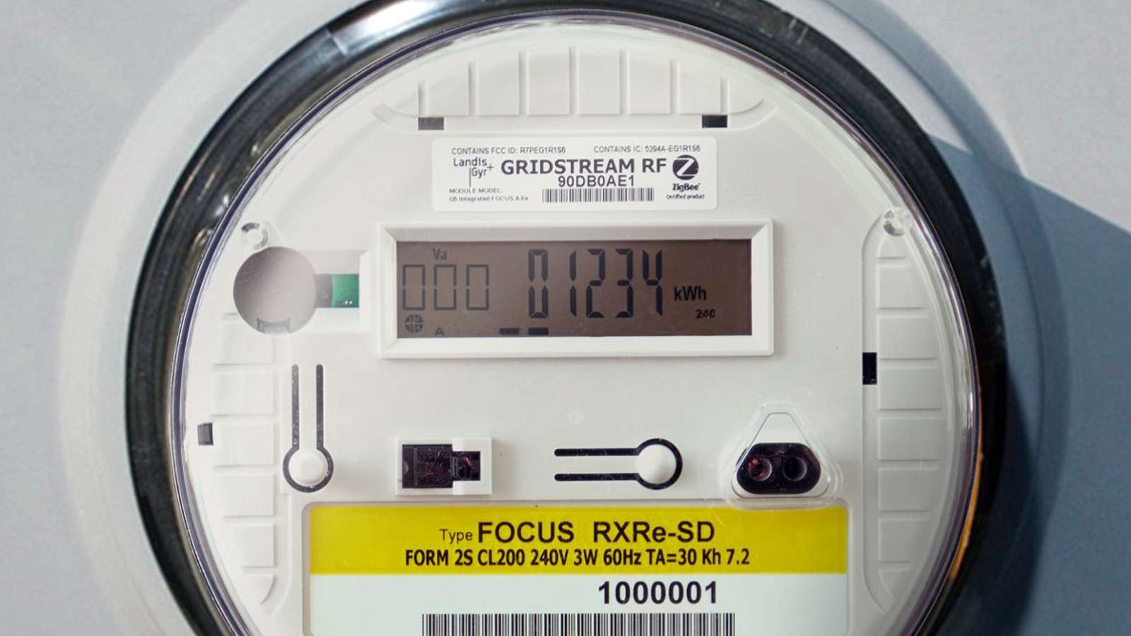 face of an advanced meter box