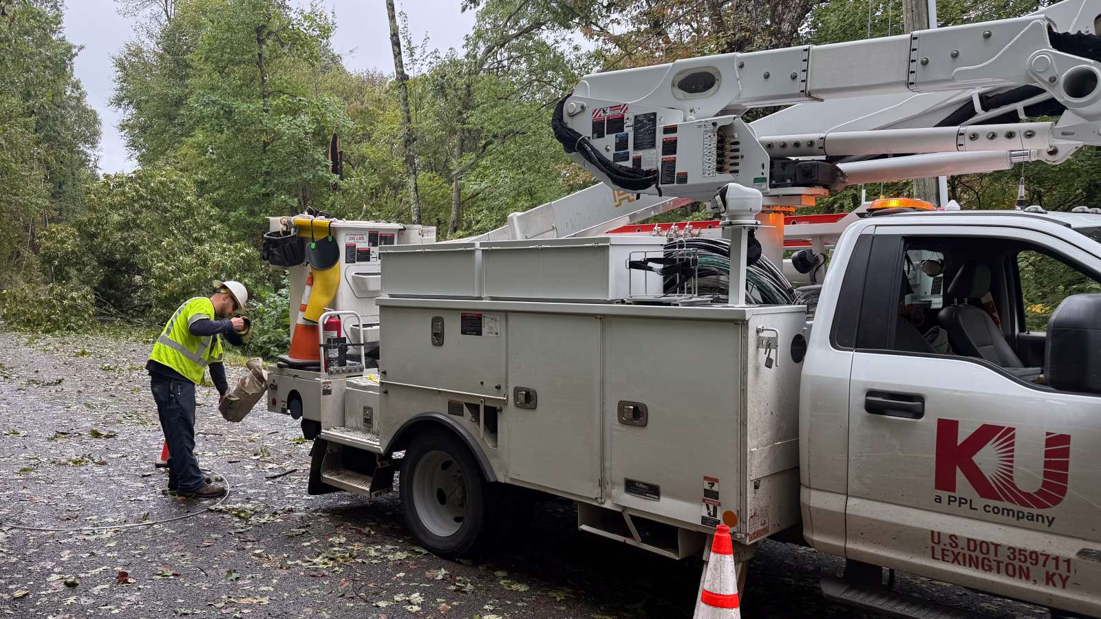 crew preparing to repair power line