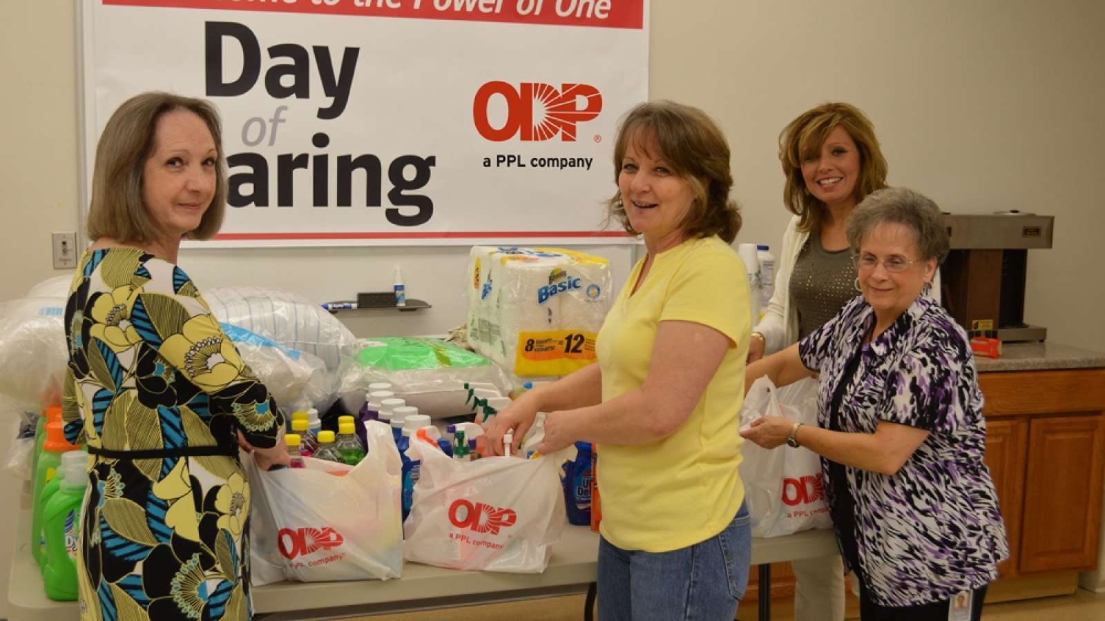 ODP employees volunteering for the Day of Caring event