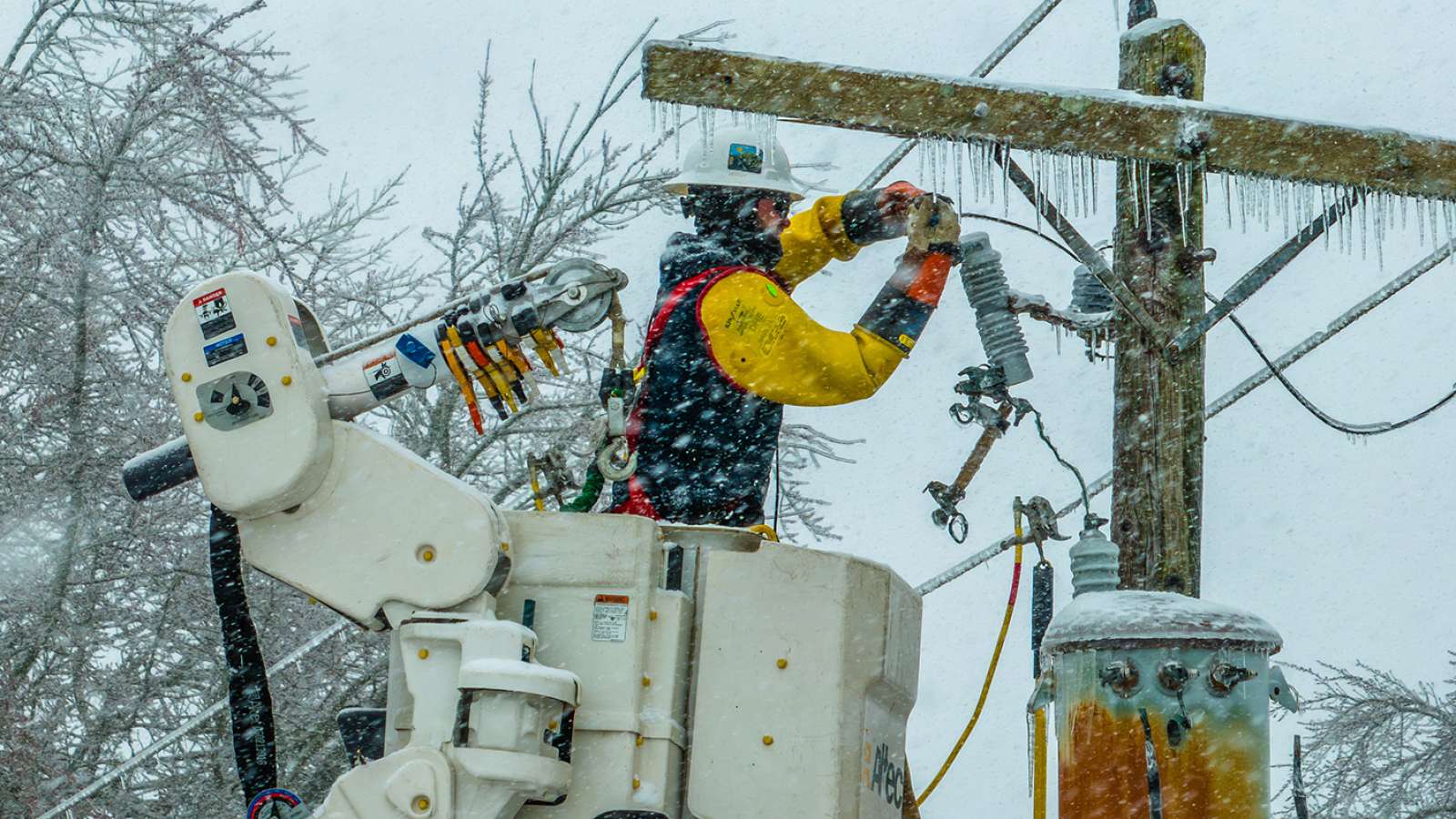 line technician restoring power