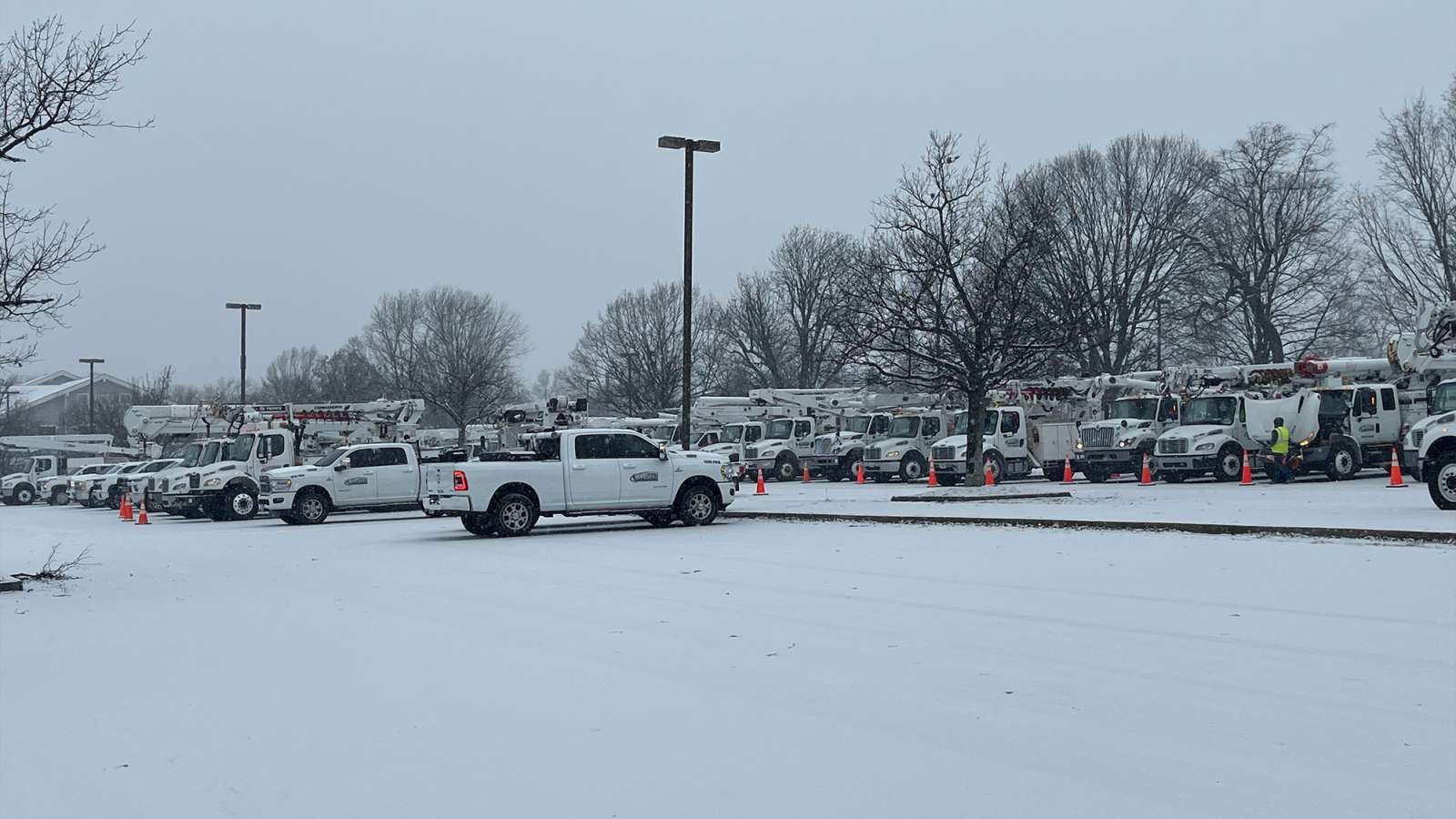 Staging area trucks