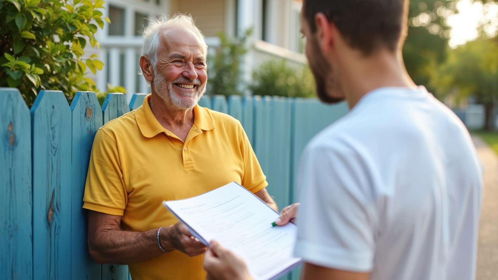 person answering a survey