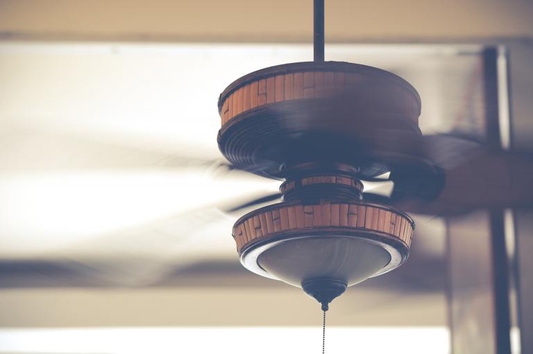 ceiling fan in motion