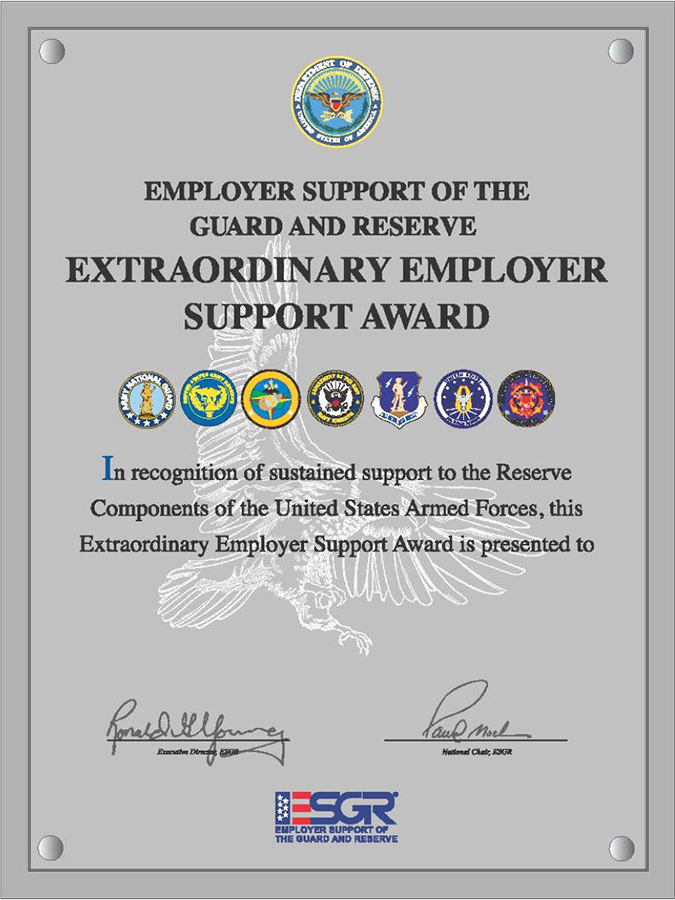 ESGR Extraordinary Employer Support Award